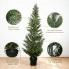 Gulches 5FT Artificial Cypress Tree - UV-Resistant Realistic Topiary Plant with Detachable Packaging, Easy-Clean Potted Decor - 4 of 4