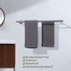 WOWOW 36 in. Wall Mounted Towel Bar in Matte Black, Stainless Steel Double Towel Holder - 3 of 4
