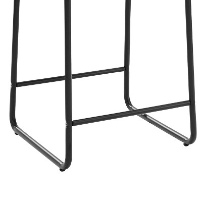Beckett Gray Velvet & Matte Black Metal Counter Stool Set
