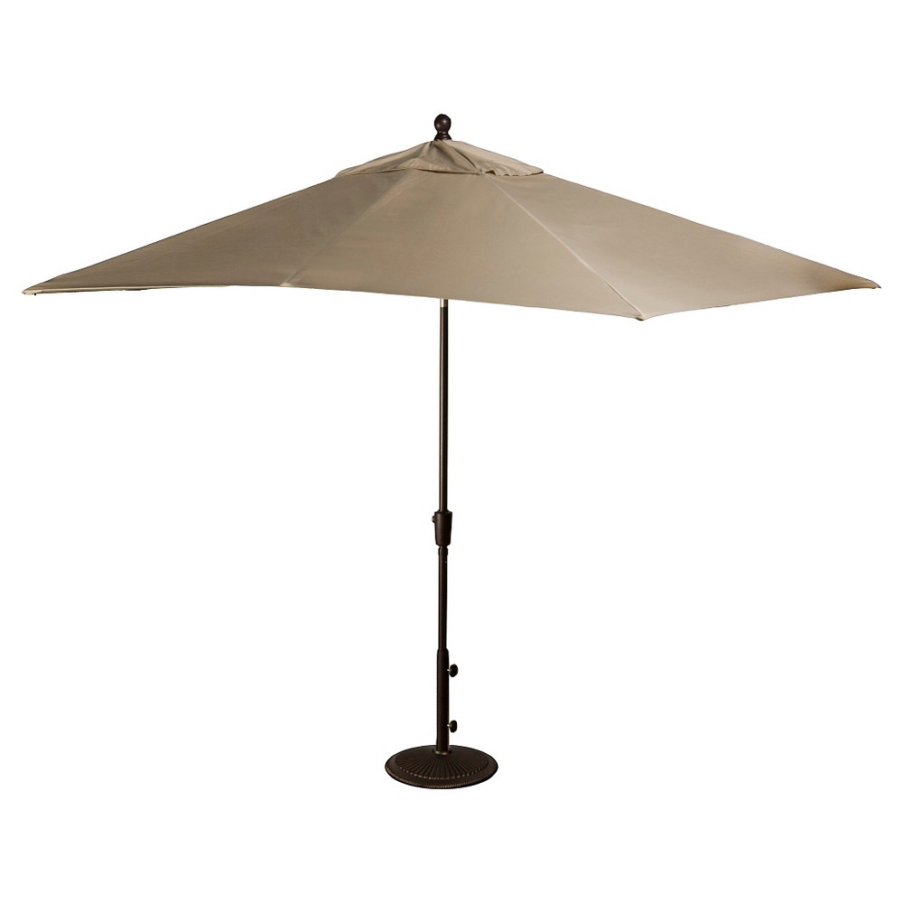 Island Umbrella Caspian Market Umbrella in Stone Sunbrella - 8' x 10'