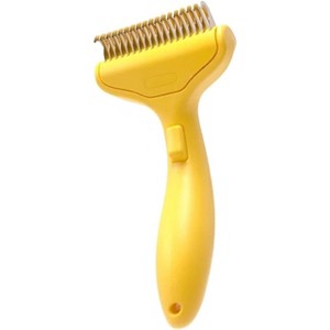 BABYYER Ergonomic Pet Cat Dog Knot Comb Floating Hair Removal One Click Stainless Steel Safe Comfortable Easy to Use and Clean - 1 of 4