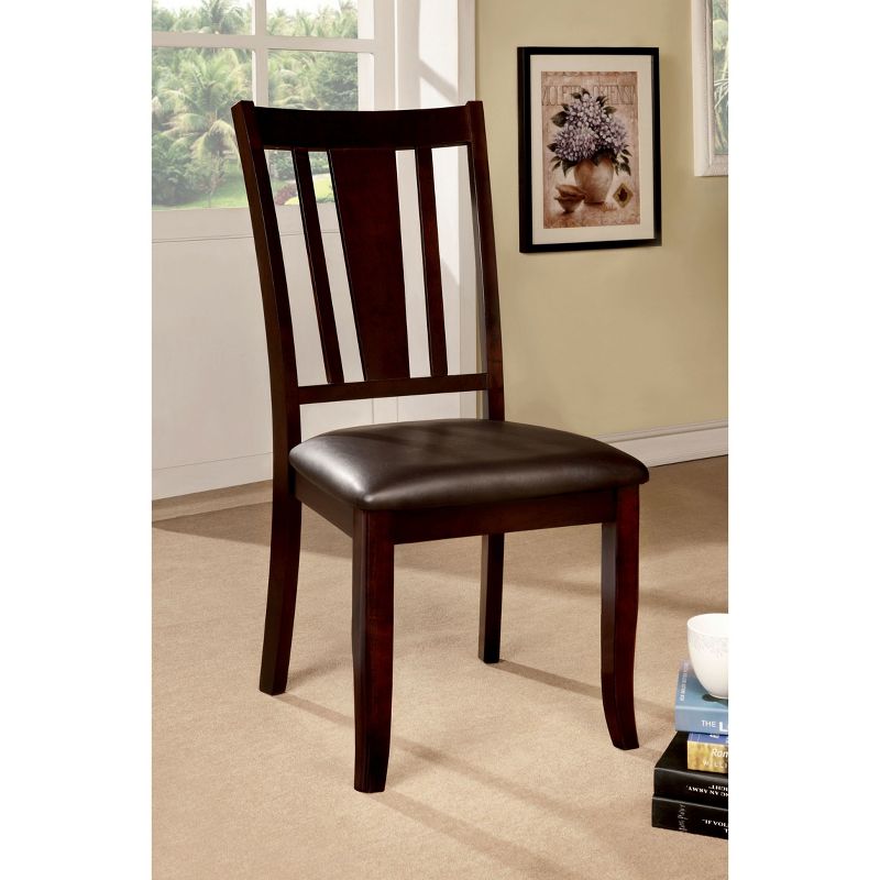 Set of 2 Glaivewood&#160;Barred Back Leatherette Padded Side Chair Espresso - HOMES: Inside + Out, 3 of 5