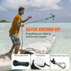 VEVOR Kayak Anchor Kit, 3.5 lb Paddle Board Anchor Kit with 26.2 ft/8 m Rope and Buoy, Folding Small Boat Anchor with Storage Bag and Snap Hook - 3 of 4