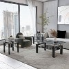 KTMBDW Living Room Square Coffee Table, Tea Table Suitable for Living Room, Modern End Table, Glass Tabletop with Lower Shelf - 4 of 4