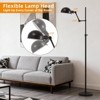 GTCLIGHTING Floor Lamp for Reading,Black Minimalist Standing Tall Lamp with Flexible Lamp Head,Adjustable Height Reading Lamp for Living Room Bedroom - 2 of 4