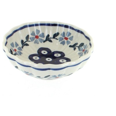 Blue Rose Polish Pottery Blue Violet Small Scallop Bowl