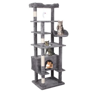 71'' Tall Cat Tree, Multi-Level Cat Tower Condo with Scrating Post - 1 of 4