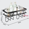 Over Toilet Storage Shelf, 1-Tier/2-Tier/3-Tier Bathroom Storage Organizer with No Drill Adhesive Hook, Metal Punch-Free Toilet Tank Organizer Rack - 2 of 4