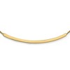 Black Bow Jewelry 14k Gold Polished & Textured Reversible Curved Bar Necklace, 16-18 in - 2 of 4