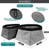 PetAmi Travel Dog Food Bag, Pet Cat Collapsible Bowls Set, Portable Foldable Waterproof Lining - 2 of 4