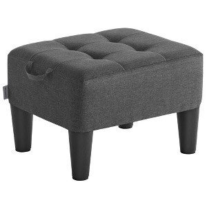 Foot Stool Ottoman with Legs - Linen-Look Fabric, 330 lb Capacity, Hidden Storage, for Living Room/Bedroom - 1 of 4