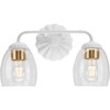 Progress Lighting Quillan 2-Light Vanity Light, Whiteplaster, Clear Glass Shades - 3 of 3