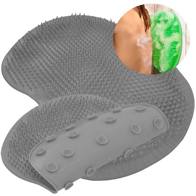5 Star Super Deals Shower Back Scrubber & Foot Cleaner - Silicone Bath Brush for Exfoliating Feet & Back, Non-Slip Massage Pad