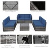 Rbied 7-Piece Wicker Outdoor Sofa Sectional Set Conversation Sets with Cushions - 3 of 4
