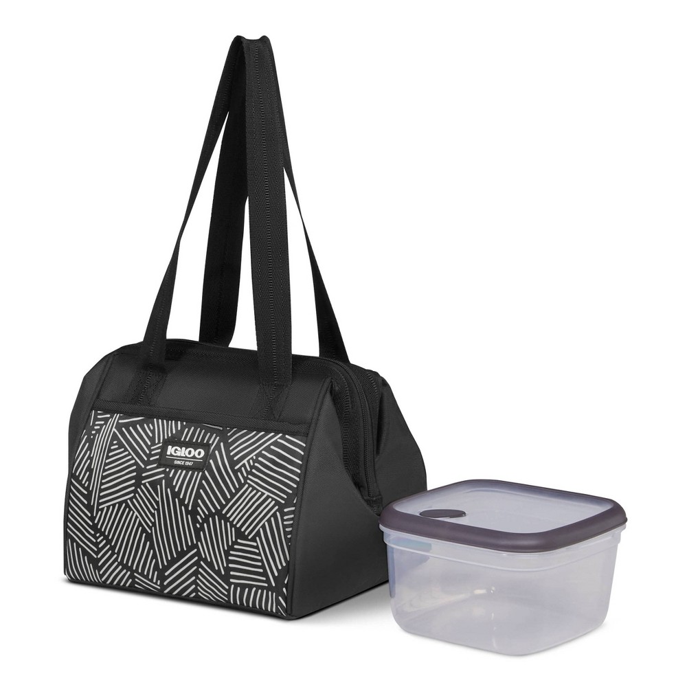Photos - Food Container Igloo Print Essentials Leftover Lunch Bag with Pack Ins - Black 