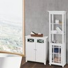 Elegant Home Fashions Dawson Floor Cabinet with Single Door White