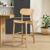 Boraam Solvang Wood Bar Stool Natural - 2 of 4
