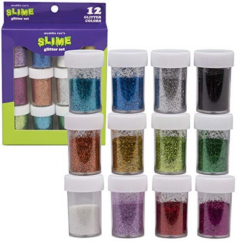 Maddie Rae's Slime Glitter Add Ins (12 Colors, 20 g Each) Supplies  Accessories Crafting Kit for Glue Stuff - DIY, Body, Nail Art,  Scrapbooking, Family