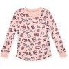 Sleep On It Girls 2-Piece Super Soft Jersey Long Sleeve Snug-Fit Pajama Set - 2 of 4
