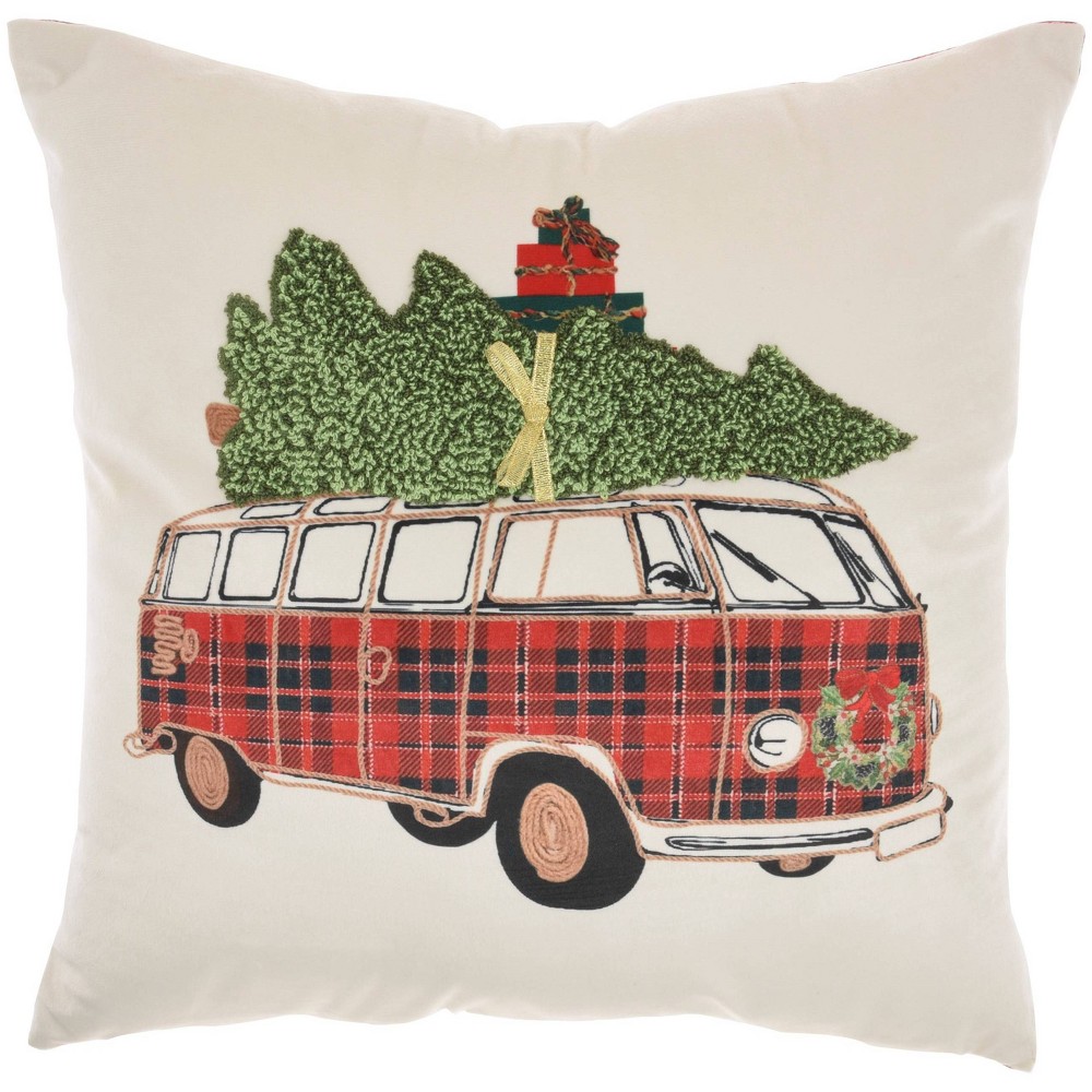 Photos - Pillow 18"x18" VW Van Holiday Square Throw  - Mina Victory