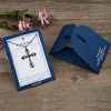 Anna-Kaci Gunmetal Crystal Cross Fashion Necklace with Message Card Envelope Jewelry Gift - 4 of 4