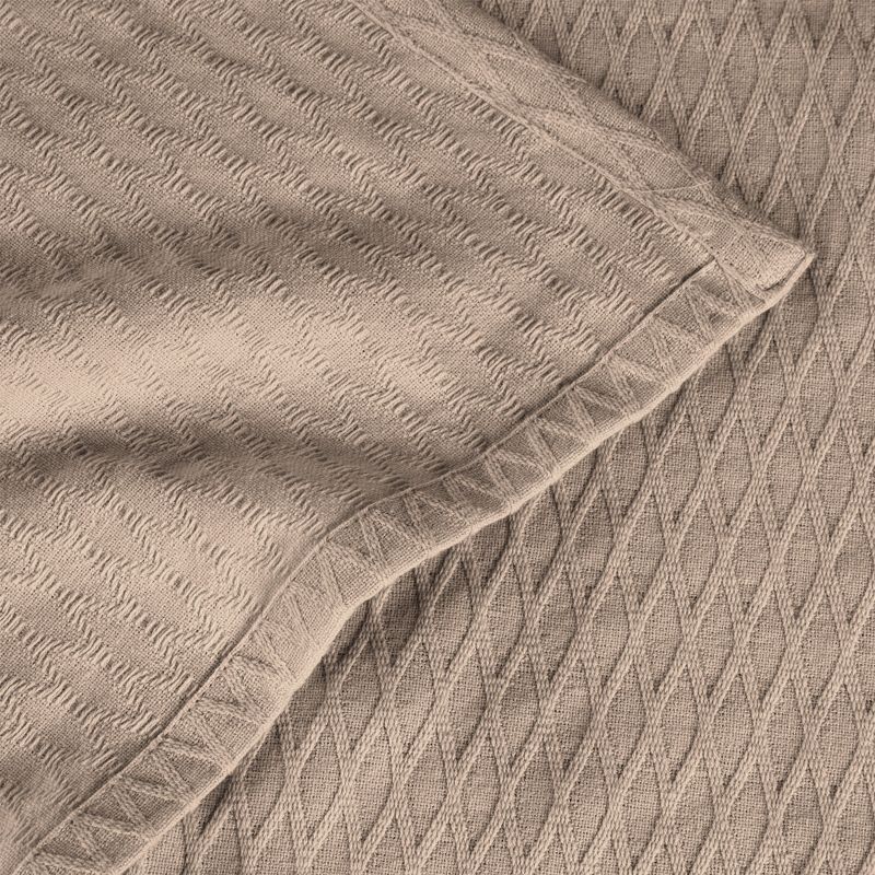 Classic Diamond Weave Cotton Blanket by Blue Nile Mills, 3 of 10