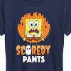 Women's - SpongeBob SquarePants - Scaredy Pants Short Sleeve Graphic T-Shirt - 2 of 4