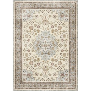 Coolmee Washable Area Rug for Living Room Boho Rugs for Non-Slip Thin Low Pile Vintage Carpet for Bedroom Office Dining Room - 1 of 1