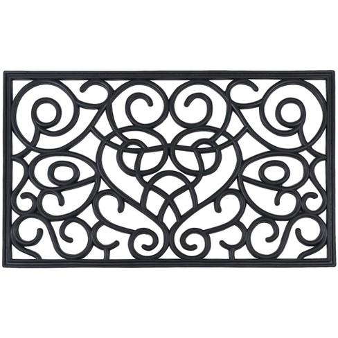 Wrought Iron Grey 18 in. x 30 in. Door Mat