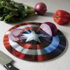 Marvel Avengers Captain America Shield Replica Cutting Board -Tempered Glass W Non-Slip Feet - Kitchen Decor Gift for Adults, Men, Women, Fans - 4 of 4