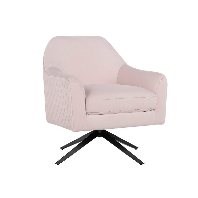 Lifestyle Solutions Fargo Swivel Accent Chair Blush Velvet, 4 of 11