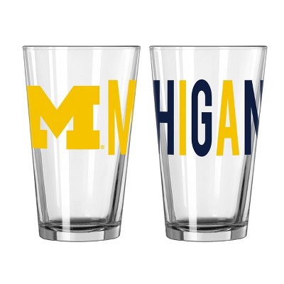 NCAA Michigan Wolverines Overtime Pint Glass - 16oz