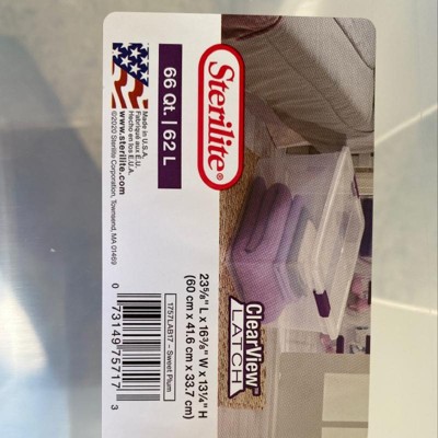 Sterilite 66 Quart/62 Liter ClearView Latch™ Box