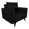 Rusk Leather Single-Seater Sofa with Stainless Steel Legs and Removable Cushions - 3 of 4