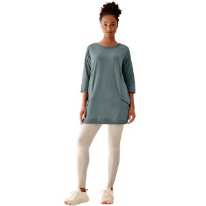 ellos French Terry Zip Pocket Tunic - 1 of 4