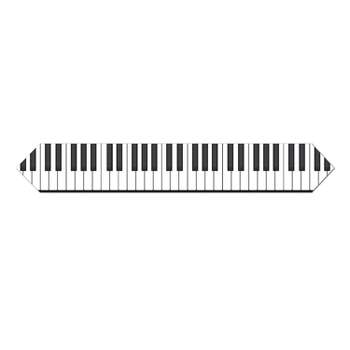 Beistle 11" x 6' Piano Keyboard Table Runner; 4/Pack 57882