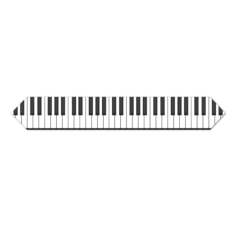 Beistle 11" x 6' Piano Keyboard Table Runner; 4/Pack 57882, 1 of 2