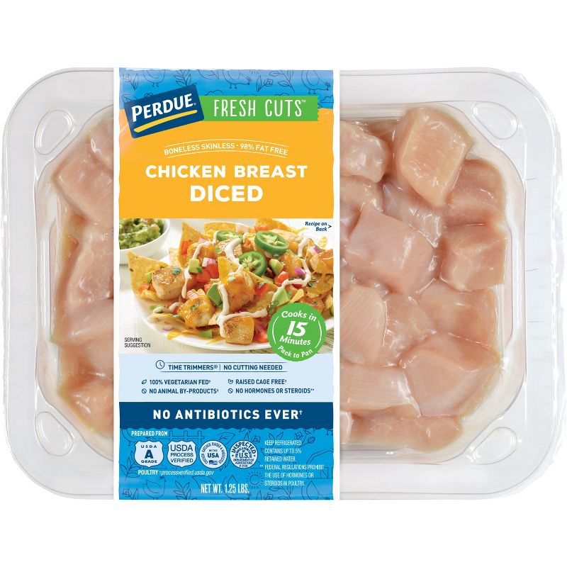 Perdue Fresh Cuts Diced Chicken Breast - 1.25lb, 1 of 6