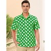 Lars Amadeus Men's Summer Polka Dots Button Down Short Sleeves Hawaiian Shirts - 2 of 4