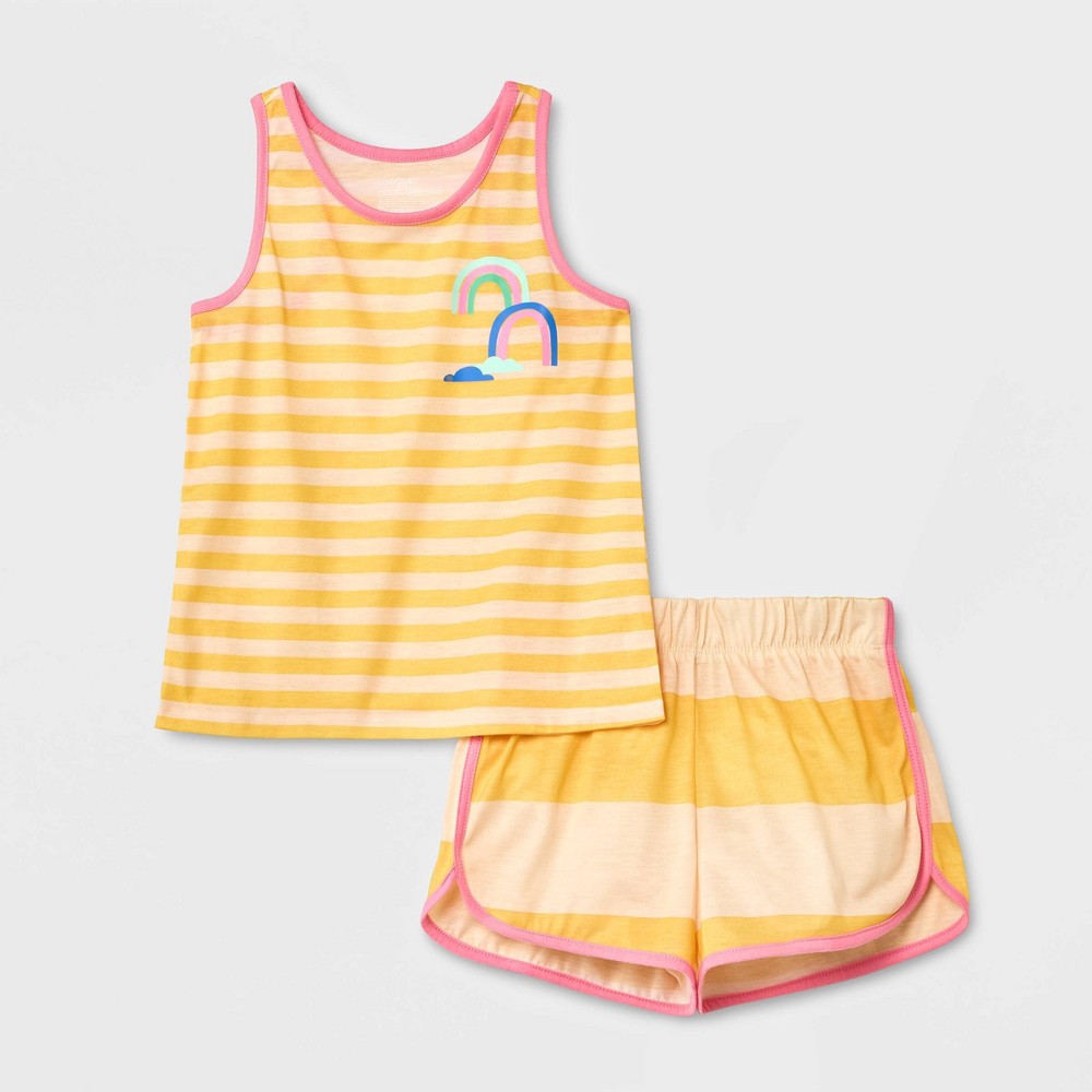Girls' 2pc Pajama Set - Cat & Jack™ Yellow XL