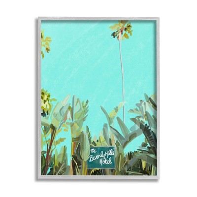 Stupell Industries Beverly Hills Hotel Tropical Palms Framed Giclee Art