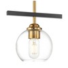 360 Lighting Duka 45 1/4" Wide 5-Light Black and Gold Bath Light - 3 of 4
