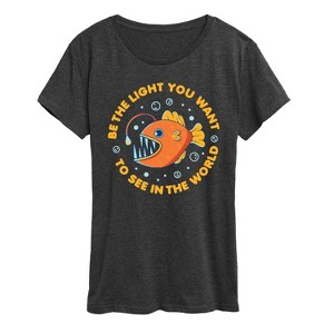 Women's - Instant Message - Angler Be The Light Short Sleeve Graphic T-Shirt - 1 of 4