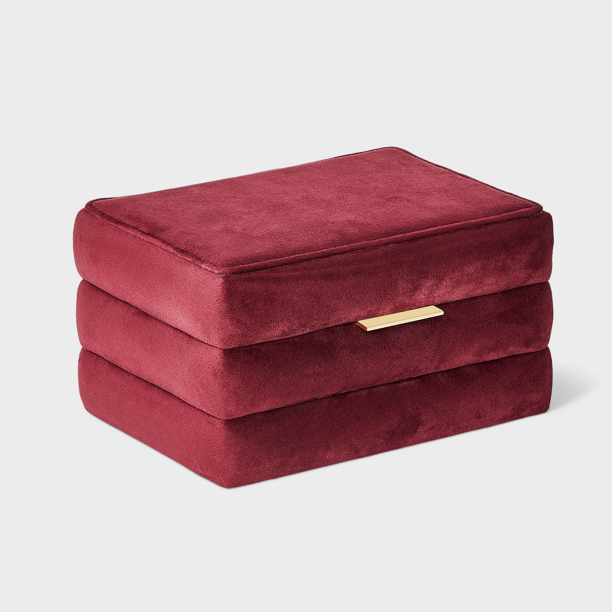 Rounded Tier Organizer Jewelry Box - A New Day™ Maroon