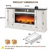 SinCiDo 35.7″ Tall Farmhouse Fireplace TV Stand for 80 Inch TV, 36″ Electric Fireplace, Entertainment Center w/ Cabinets & Drawers - 2 of 4