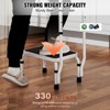 VEVOR Step Stool 1-Step 330lbs Capacity, 3 Adjustable Height with Handle Steel Step Ladder, Non-Slip Sturdy Step Ladders,White+Black - 4 of 4