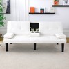 67'' PVC Multi-Functional Sofa Bed with Foldable Design, Cup Holder, Spacious Seating and Suitable for Various Spaces - 2 of 4