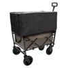 VisioGear Multi-use Bag Collapsible Foldable Wagon Cart, Beach Wagon Grocery Cart with Liner Bag and Cover, Orange, 25.98"*17.32"*37.4" - 2 of 4