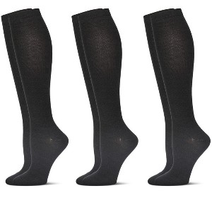 Memoi Women's 3 Pairs Buttersoft Knee-High Socks - 1 of 2