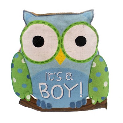 Home & Garden Whooo's Cutest Its A Boy Baby Announcement Sign Burton & Burton  -  Decorative Door Danglers